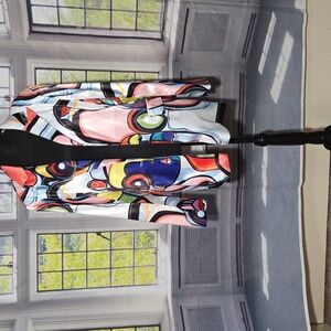 AKIRA Multicolor Abstract Blazer